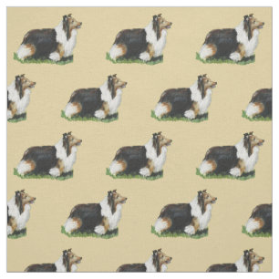 Shetland Sheepdog Sheltie Hund Art Fabric Tyg