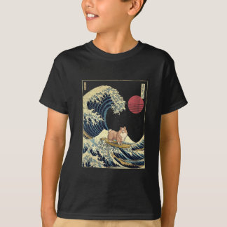 Shetland Sheepdog Sheltie Japanese Kanagawa Wave F T Shirt