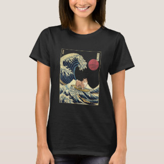 Shetland Sheepdog Sheltie Japanese Kanagawa Wave F T Shirt