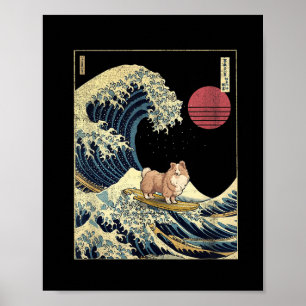 Shetland Sheepdog Sheltie Japanska Kanagawa Våg F Poster