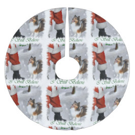 Shetland Sheepdog Sheltie jul Julgransmatta Borstad Polyester