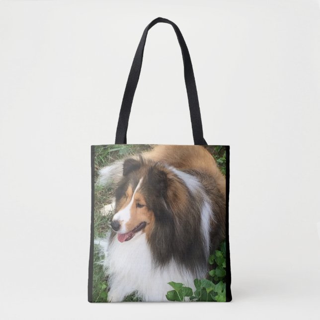 Shetland Sheepdog, Sheltie knarkare Totebag Tygkasse (Framsida)