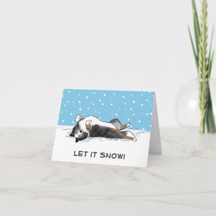 Shetland Sheepdog Sheltie Låt det snöa Hund Helgda Helgkort