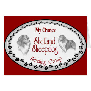 Shetland Sheepdog Sheltie-presenter Hälsningskort