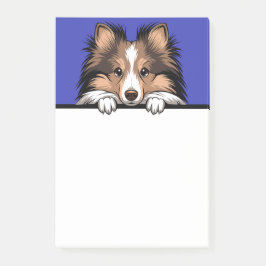 Shetland Sheepdog Sheltie Puppy Hund älskare Gifts Post-it Block