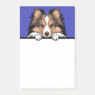 Shetland Sheepdog Sheltie Puppy Hund älskare Gifts Post-it Block