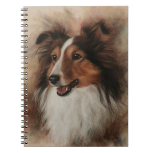 Shetland Sheepdog Sheltie smiling Anteckningsbok