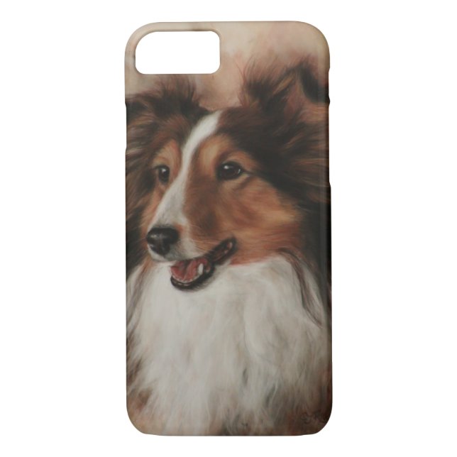 Shetland Sheepdog Sheltie smiling Case-Mate iPhone Skal (Baksida)