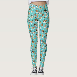 Shetland Sheepdog Sheltie Tass Mönster Leggings