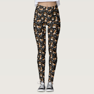 Shetland Sheepdog Sheltie Tass Mönster Leggings