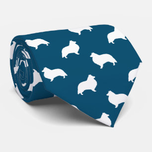 Shetland Sheepdog Silhouettes Mönster Shelty Hund Slips