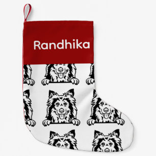 Shetland Sheepdog sockar Anpassade hund Sockar - s Liten Julstrumpa