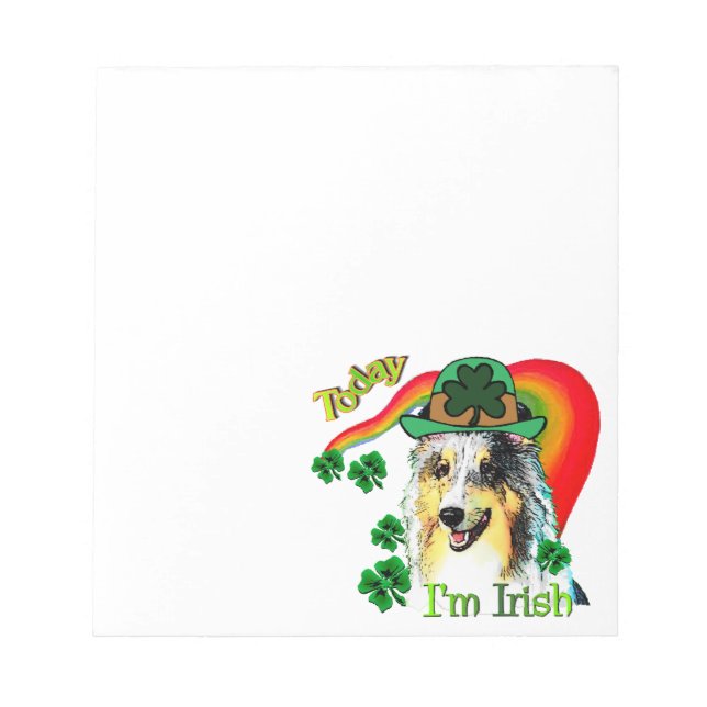 Shetland Sheepdog St Patricks Anteckningsblock (Framsida)