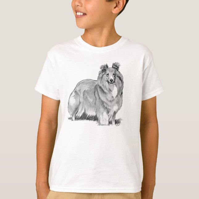 Shetland Sheepdog Tee Shirt (Framsida)