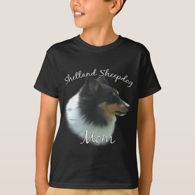 Shetland Sheepdog (tri) Mamma 2 T Shirt (Framsida)