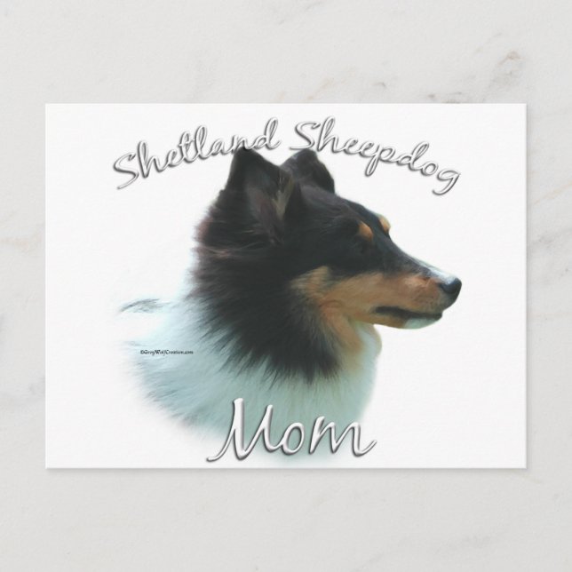 Shetland Sheepdog (tri) Mamma 2 Vykort (Framsida)