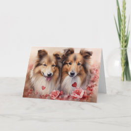 Shetland Sheepdog Valentine's Day Kort