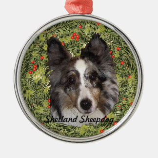 Shetland Sheepdog Wandan Julgransprydnad Metall