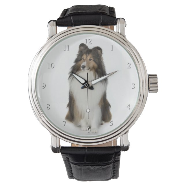 Shetland Sheepdog Watch Armbandsur (Framsida)