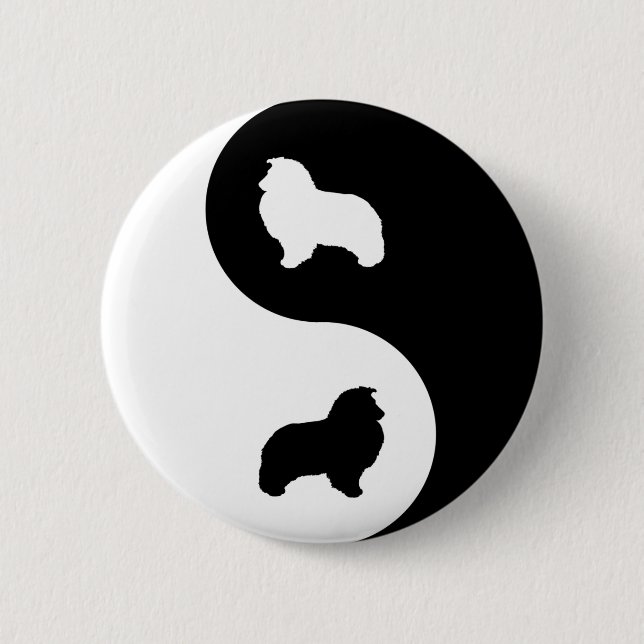 Shetland Sheepdog Yin Yang Knapp (Framsida)