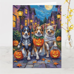 Shetland Sheepdogs i Halloween-kostymer Kort