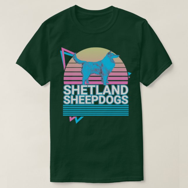 Shetland Sheephund Retro T Shirt (Design framsida)