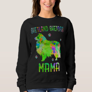 Shetland Shepdog Mamma Colorful Hund Mamma T Shirt