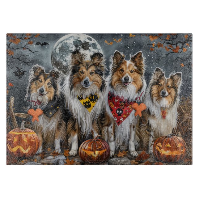 Shetlands Sheepdog Halloween Kuslig (Framsidan)