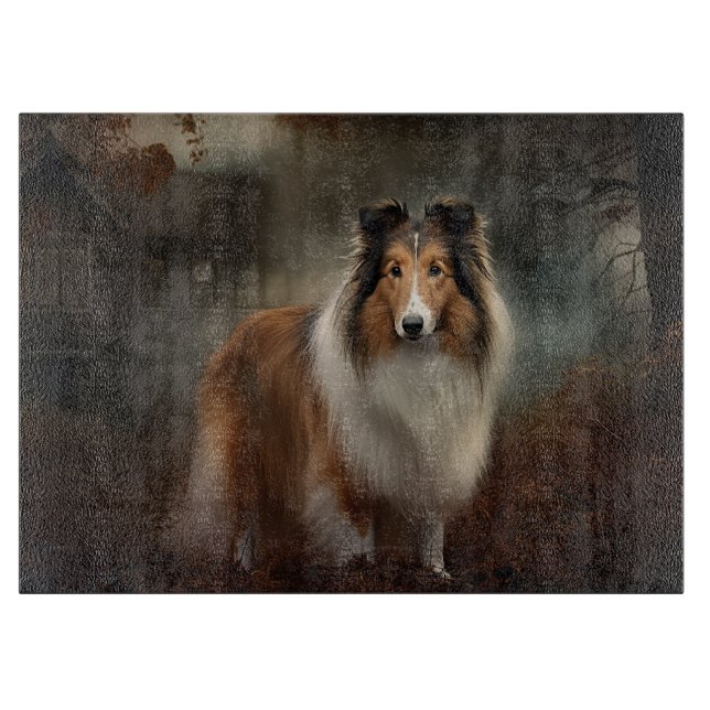 Shetlands Sheepdog Halloween Skräckinjagande (Framsidan)