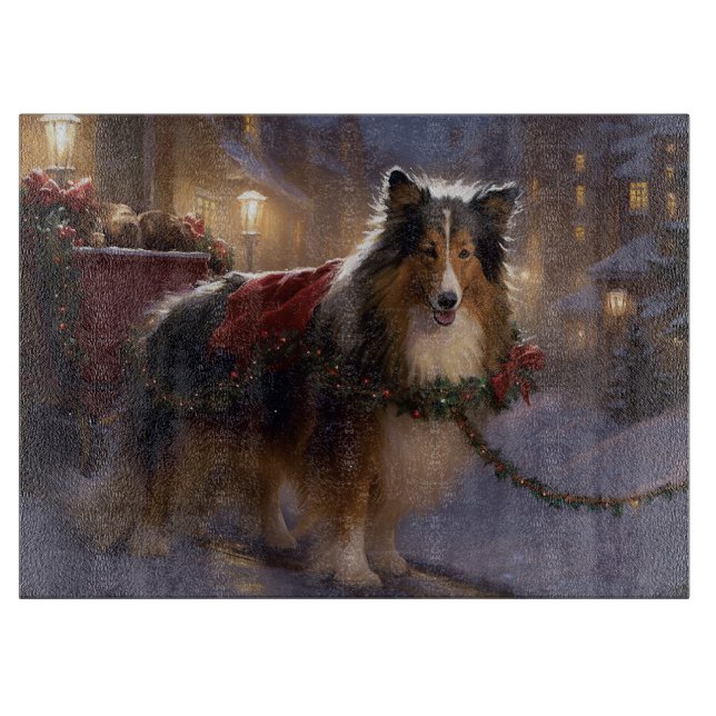 Shetlands Sheepdog Julhögtiden (Framsidan)