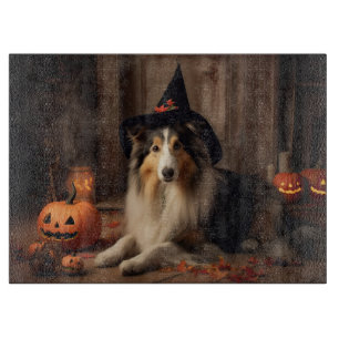 Shetlands Sheepdog Pumpa Halloween Skräckinjagande
