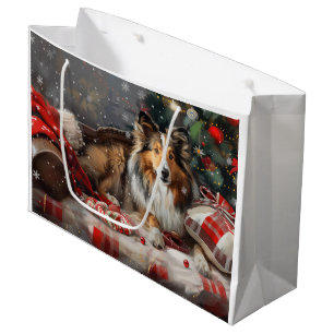 Shetlands Sheppherdshund Jul Festlig