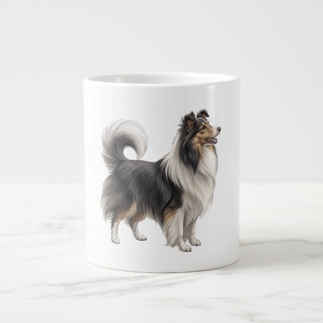 Shetlandsk shetlandsponny jumbo mugg (Framsidan)