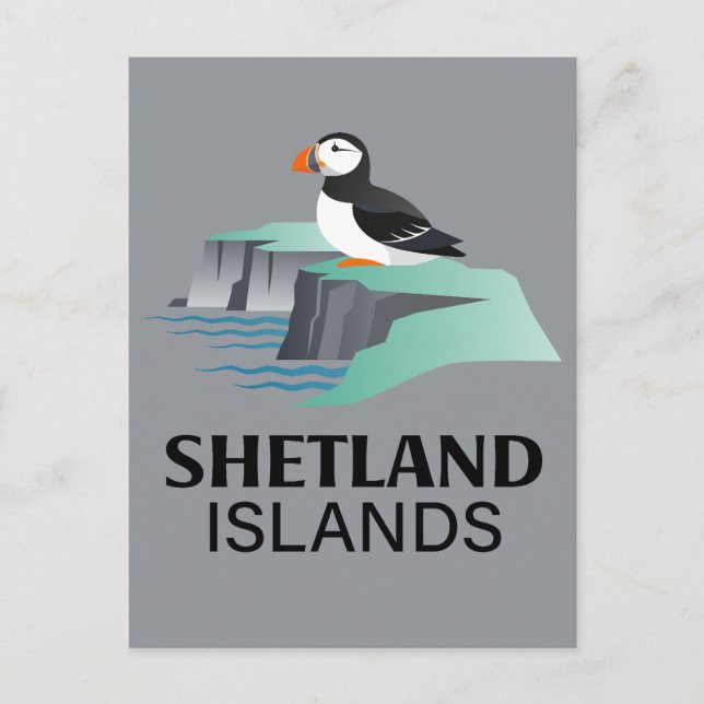 Shetlandsöarna Skottland Storbritannien Vykort (Framsida)