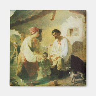 Shevchenkos målning - en lantlig familj magnet