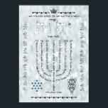 Shevitti med Psalm 67 Poster, alla storlekar, förb Poster<br><div class="desc">Shevitti är ett kabbalistiskt meditativt diagram som innehåller Heliga namn, nemonik och psalms eller Torah verses. Den här har den välkända apparaten Psalm 67 arrangerad som en menorah. De tre brev ord på sidan är Heliga namn som härletts från Az Yashir Moshe. Fungerar i alla storlekar. Den här versionen har...</div>