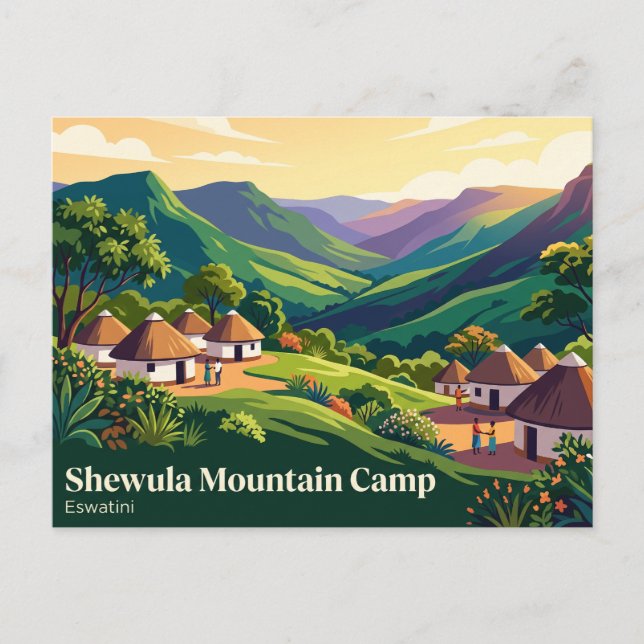 Shewula Mountain Camp Eswatini Vykort (Framsida)