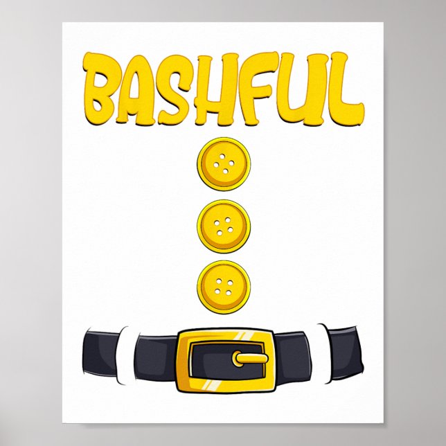 Shful Halloween Dwarf Costume Färg Matching Poster (Framsidan)