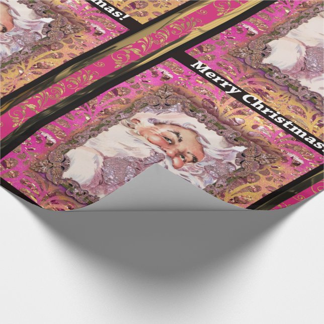 Shh! Det är Santa Victorias Rosa jul Presentpapper (Hörn)