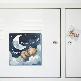 Shh.. Drömmar i Progress Sleeping Bear Magnet