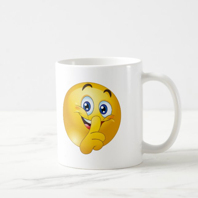 Shh emoji kaffemugg (Höger)