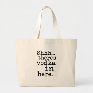 shh finns det vodka in här jumbo tygkasse