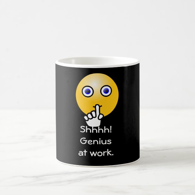 Shh! Genius at work - Coffee mugg (Center)