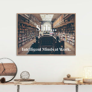 Shh.. Intelligenta idéer på Bibliotek Canvastryck