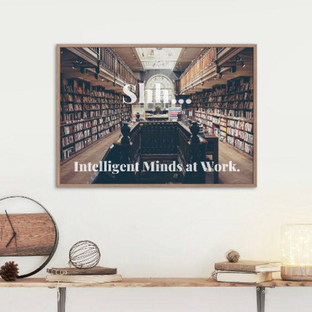 Shh.. Intelligenta idéer på Bibliotek Canvastryck (Skapare uppladdad)