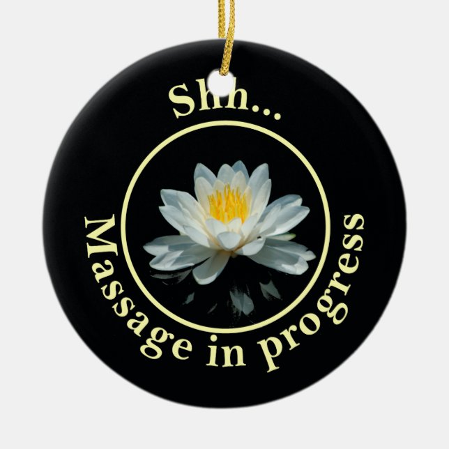 Shh…, Pågående massage Julgransprydnad Keramik (Framsidan)