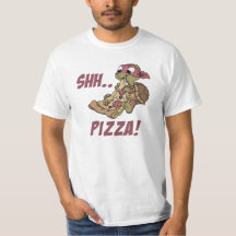Shh Pizza! Djur T-Shirt Design