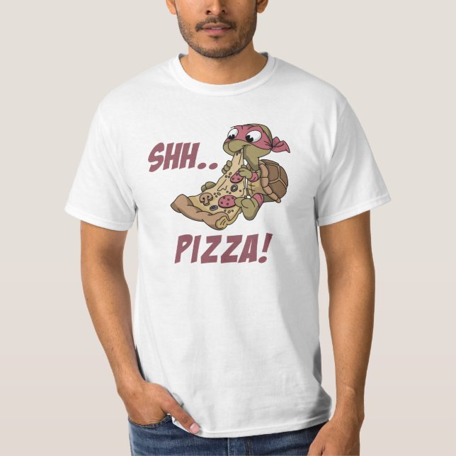 Shh Pizza! Djur T-Shirt Design (Framsida)