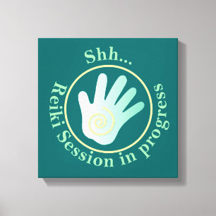 Shh Reiki-session pågår Canvastryck