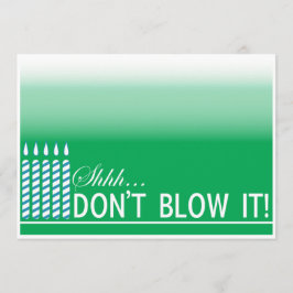 Shh Surprise Födelsedagsfest inbjudan | Grönt